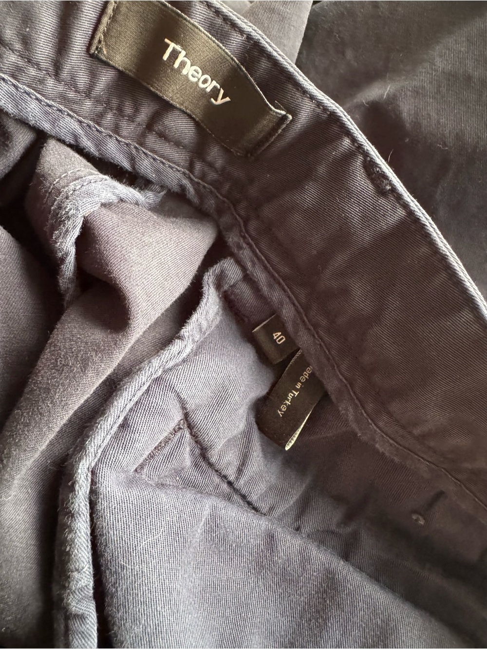 Theory Men's Navy Shorts Size 40 - Picture 2 of 2